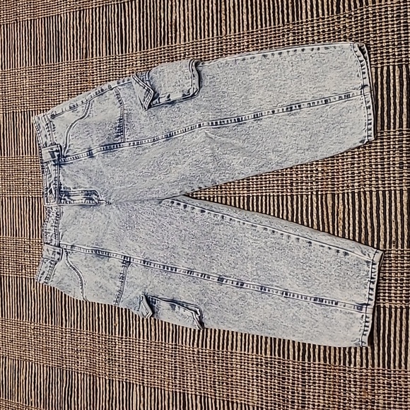 WILD FABLE ACID WASH CARGO JEANS - Picture 5 of 10